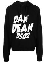 DSQUARED2 hoodie à logo imprimé - Noir