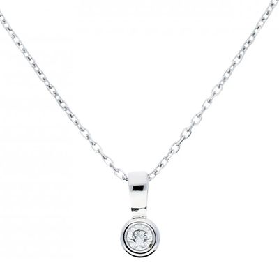 Glow 220.3012.00 Hanger Solitair witgoud-diamant 0,05 ct G-SI 4 x 8 mm (alleen hanger)