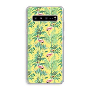 Flamingo party: Samsung Galaxy S10 5G Transparant Hoesje