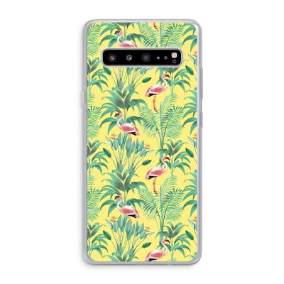 Flamingo party: Samsung Galaxy S10 5G Transparant Hoesje