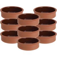 Tapas schaaltjes van 500 ml - 9x stuks - terracotta - 12 x 4 cm - Tafel dekken - Hapjes serveren