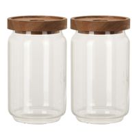 Set van 4x stuks glazen luxe keuken voorraadpot/voorraadbus 700 ml