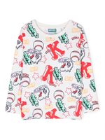 Kenzo Kids t-shirt en coton stretch à imprimé graphique - Blanc