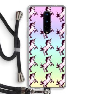 Musketon Unicorn: OnePlus 8 Transparant Hoesje met koord