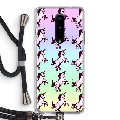 Musketon Unicorn: OnePlus 8 Transparant Hoesje met koord