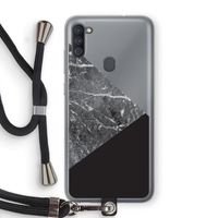 Combinatie marmer: Samsung Galaxy A11 Transparant Hoesje met koord