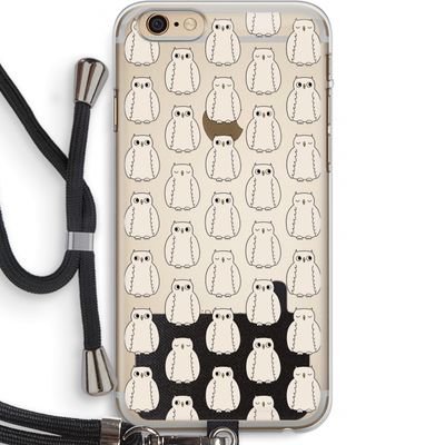 Uilen: iPhone 6 PLUS / 6S PLUS Transparant Hoesje met koord