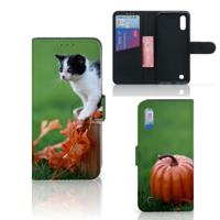 Samsung Galaxy M10 | Telefoonhoesje | Met pasjeshouder | Kitten