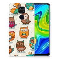 Xiaomi Redmi Note9 TPU Hoesje Vrolijke Uilen