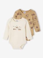 Set van 2 Body's WINNIE L'OURSON Lange Mouwen Pasgeboren Jongen cappuccino