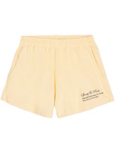 Sporty & Rich short de sport en coton à logo imprimé - Tons neutres