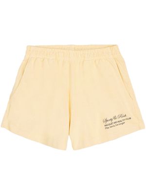 Sporty & Rich short de sport en coton à logo imprimé - Tons neutres