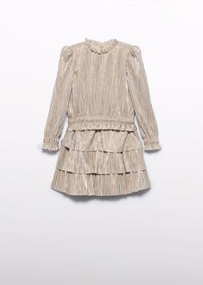Abel & Lula winter rok-set meisjes - beige - gebreid - geplooid