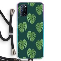 Monstera leaves: Oppo A52 Transparant Hoesje met koord