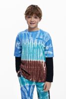 Tie-Dye T-shirt met laagjeslook - BLACK - 5/6