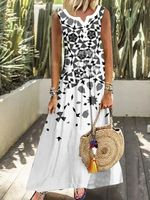 Casual Regular Fit V Neck Short Sleeve Woven Dress - thumbnail