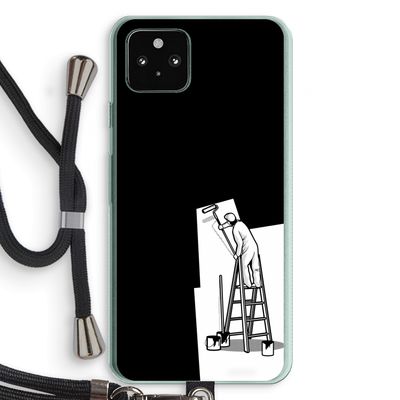 Musketon Painter: Pixel 5a 5G Transparant Hoesje met koord
