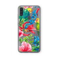 Papegaaien: Samsung Galaxy A11 Transparant Hoesje