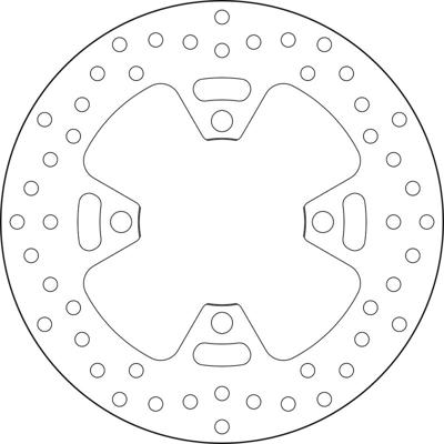 BREMBO Serie Oro remschijf, remschijven voor de moto, vast 68B407H6