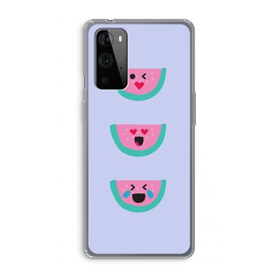 Smiley watermeloen: OnePlus 9 Pro Transparant Hoesje