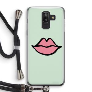 Kusje: Samsung Galaxy J8 (2018) Transparant Hoesje met koord