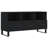 The Living Store Tv-meubel - Trendy en praktisch - Televisiekast - Afmetingen- 102 x 36 x 50 cm - Kleur- Zwart - - thumbnail