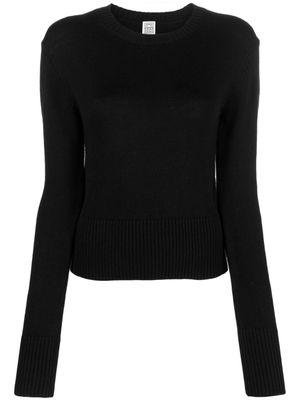 TOTEME pull nervuré à col rond - Noir