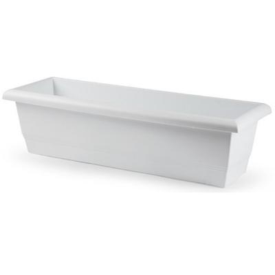 PlasticForte Plantenbak - wit - rechthoekig - 60 x 20 x 16 cm - bloembak