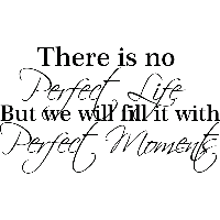 There is no perfect life - Muursticker