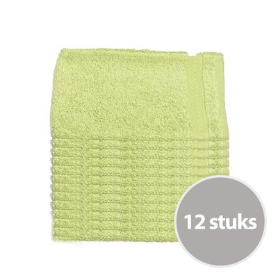 Clarysse Voordeelpakket Talis Washandjes Limegroen 15 x 21 500gram 12 stuks