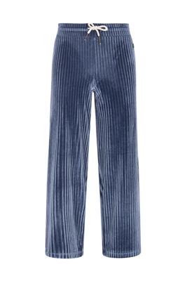 Like Flo winter velvet wide leg broek meisjes - blauw - Fem