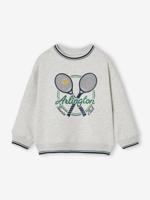 Sweater voor jongens Tennis gemêleerd grijs