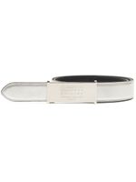 Maison Margiela ceinture en cuir à plaque logo Numeric - Argent