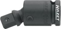 HAZET Krachtscharnierstuk 9006S · 1/2 inch (12,5 mm) vierkant hol · 1/2 inch (12,5 mm) vierkant massief · Lengte: 69 mm