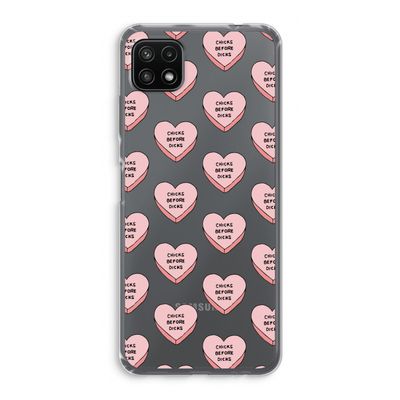 Chicks before dicks: Samsung Galaxy A22 5G Transparant Hoesje