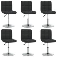 Eetkamerstoelen 6 st kunstleer zwart