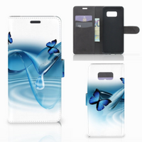 Samsung Galaxy S8 Plus Telefoonhoesje met Pasjes Vlinders - thumbnail
