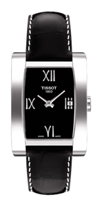 Horlogeband Tissot T0073091605300 Leder Zwart 15mm