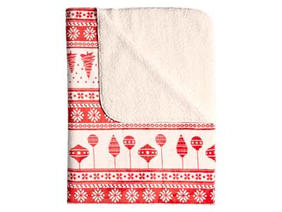 LIVARNO home Fleece plaid 140 x 180 cm (Rood/wit) LIVARNO home Fleece plaid 140 x 180 cm (Rood/wit)