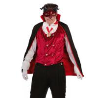 Halloween Duivel/vampier verkleed set - cape en masker - voor volwassenen - demon