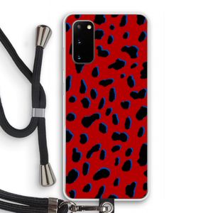 Red Leopard: Samsung Galaxy S20 Transparant Hoesje met koord