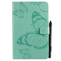 Voor Galaxy tab A 8 0 & S pen (2019) gedrukt afdrukken Butterfly patroon horizontale Flip PU lederen draagtas met houder & kaartsleuven & portemonnee