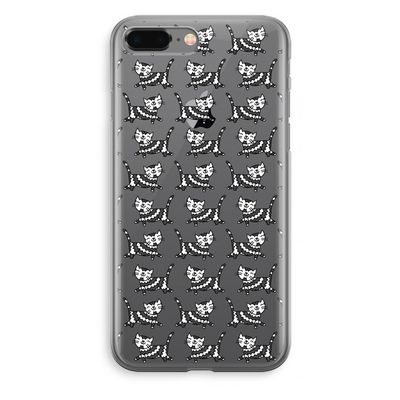 Zwarte poes: iPhone 8 Plus Transparant Hoesje