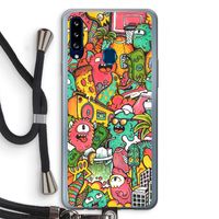 Vexx City: Samsung Galaxy A20s Transparant Hoesje met koord