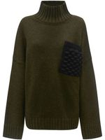 JW Anderson pull nervuré à col roulé - Vert - thumbnail