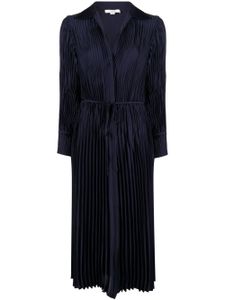 Vince robe-chemise plissée à manches longues - Noir