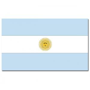 Vlag Argentinie 90 x 150 cm feestartikelen - Landen thema supporter decoratie artikelen - met ringen