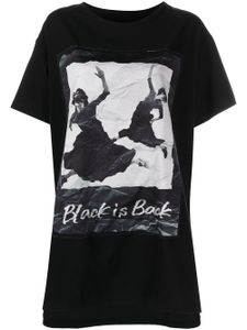 Yohji Yamamoto t-shirt à imprimé graphique - Noir