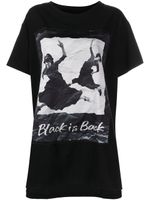 Yohji Yamamoto t-shirt à imprimé graphique - Noir