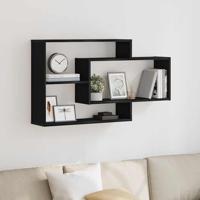 Wandplank Zwart Eiken 104x20x58,5 cm Bewerkt Hout Wandplank Zwart Eiken 104x20x58,5 cm Bewerkt Hout
